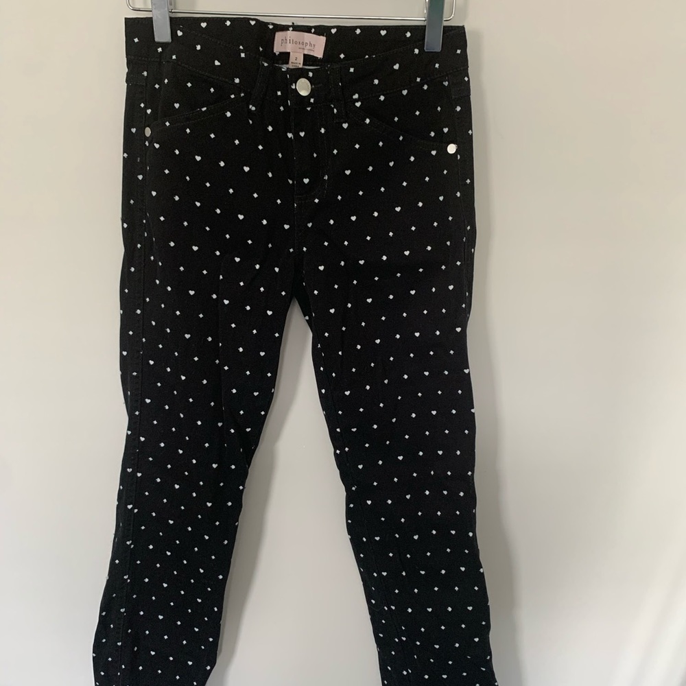Velvet black and white pants